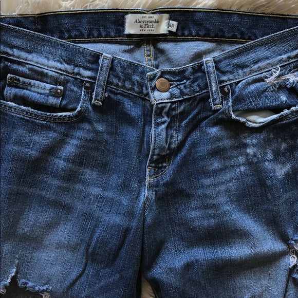 Abercrombie and Fitch Distressed Flare Jeans - Picture 4 of 7